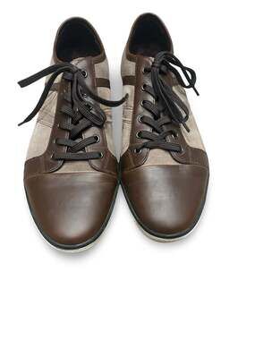 Kenneth Cole New York Caden Low Brown Leather and Suede Fashion Sneakers